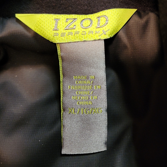 Vintage. Izod Black Quilted Vest - Picture 3 of 5